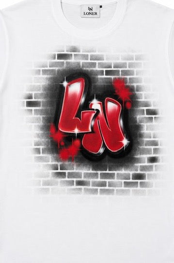 "LN AIRBRUSH TEE" Painted by Aiko