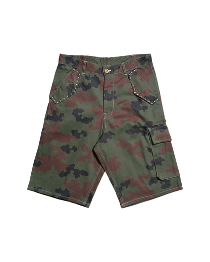 LN CLOUDY CAMO CARGO SHORTS