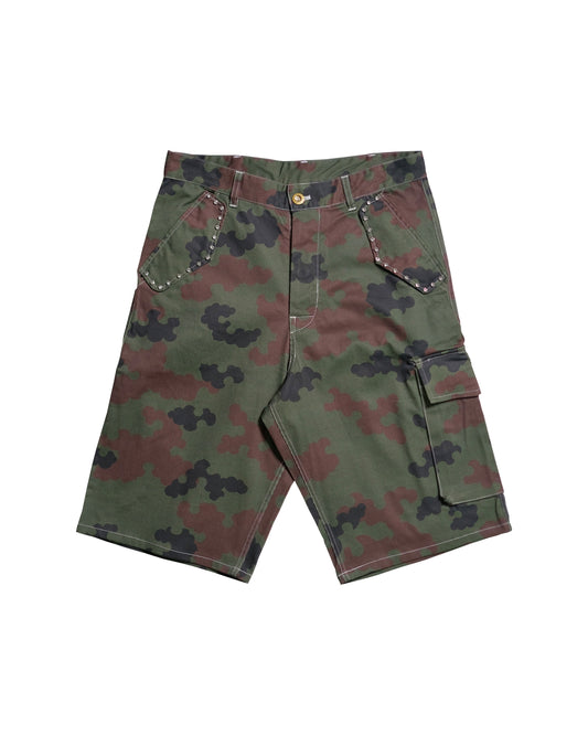 LN CLOUDY CAMO CARGO SHORTS